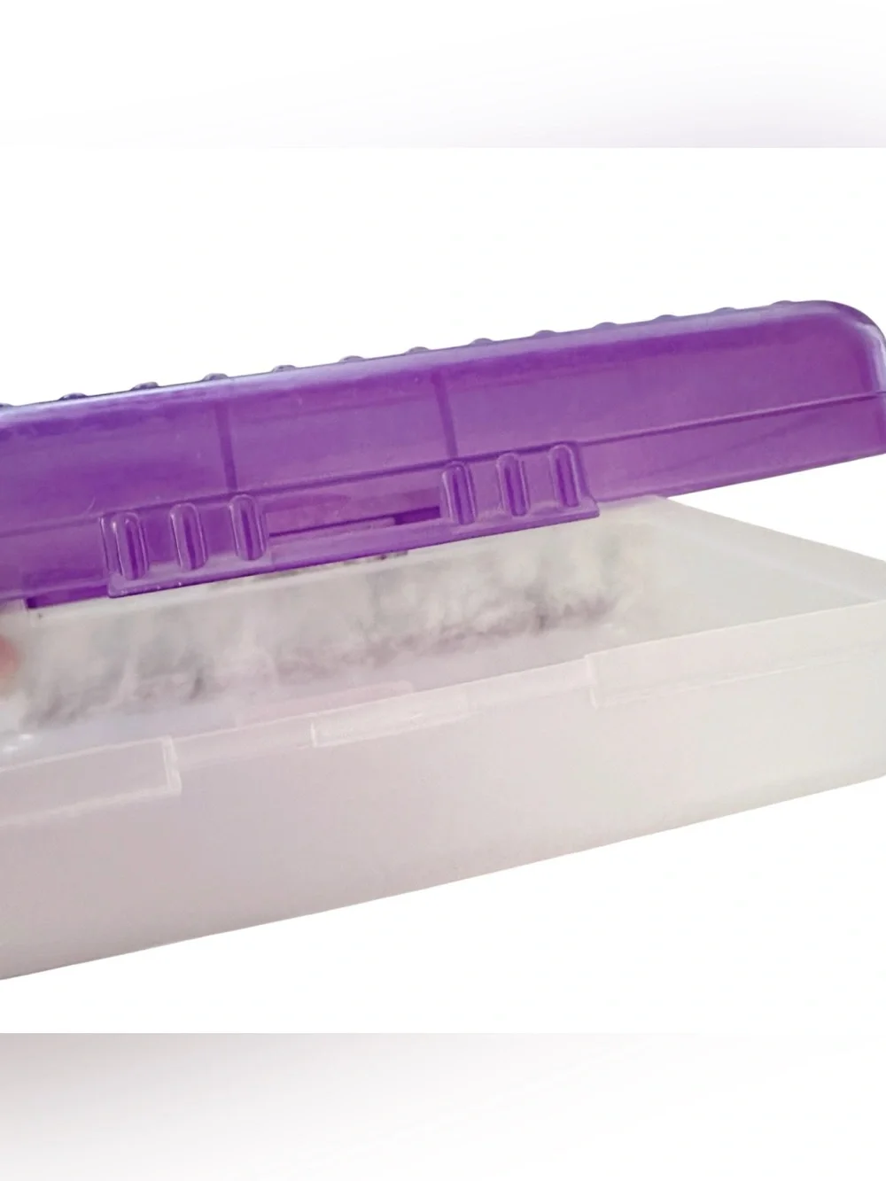 Spacemaker Vintage 90s Purple & Clear Pencil Case Box